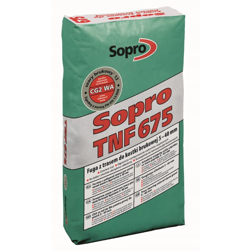 ZAPRAWA FUGOWA DO KOSTKI BRUKOWEJ SOPRO TNF 675 SZARY-BRUKOWY