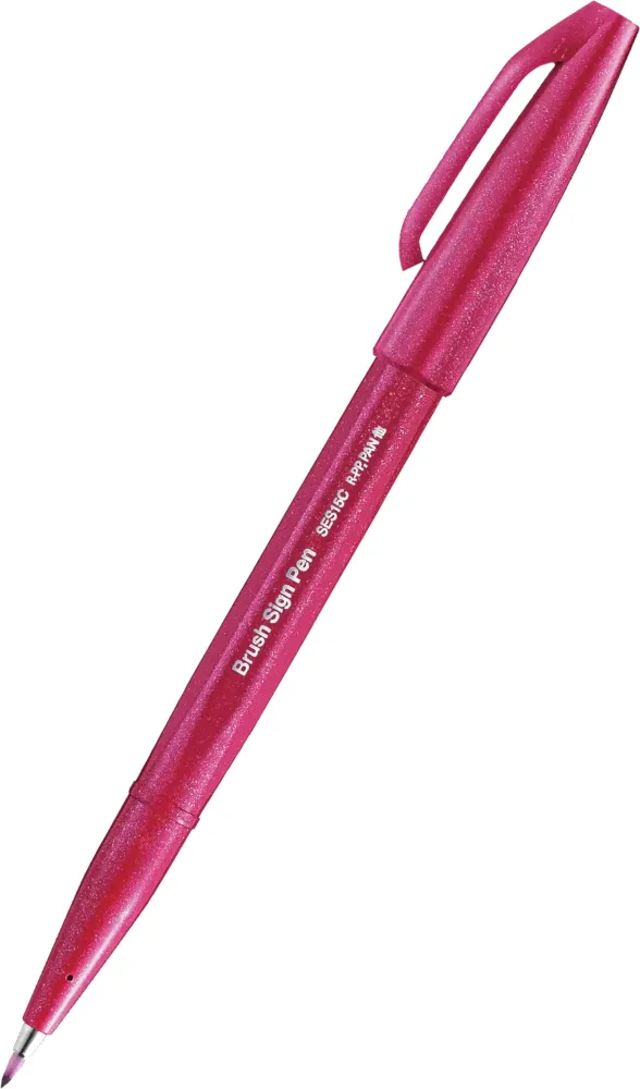 Pentel Brush Sign Pen SES15C pisak pędzelkowy 2,07 mm, burgund