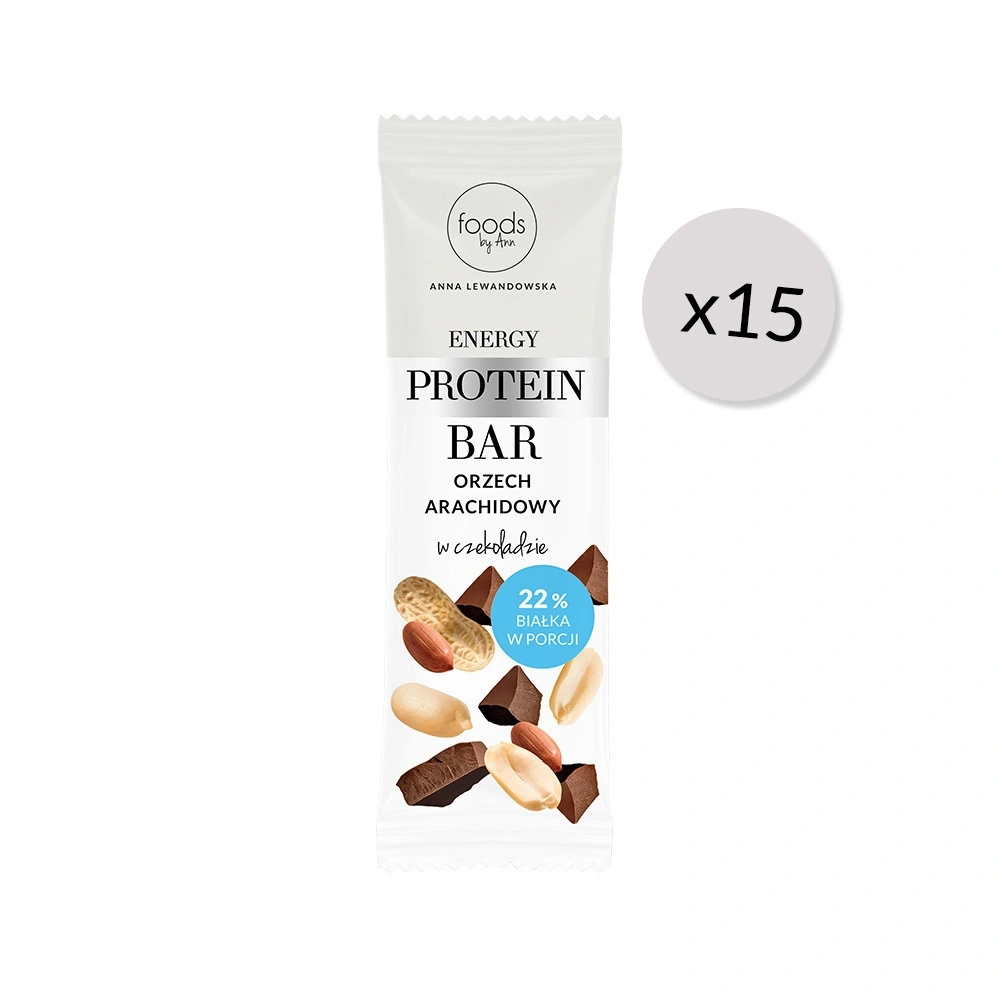 Energy Protein Baton orzeszki arachidowe z kawałkami czekolady, 35 g x15