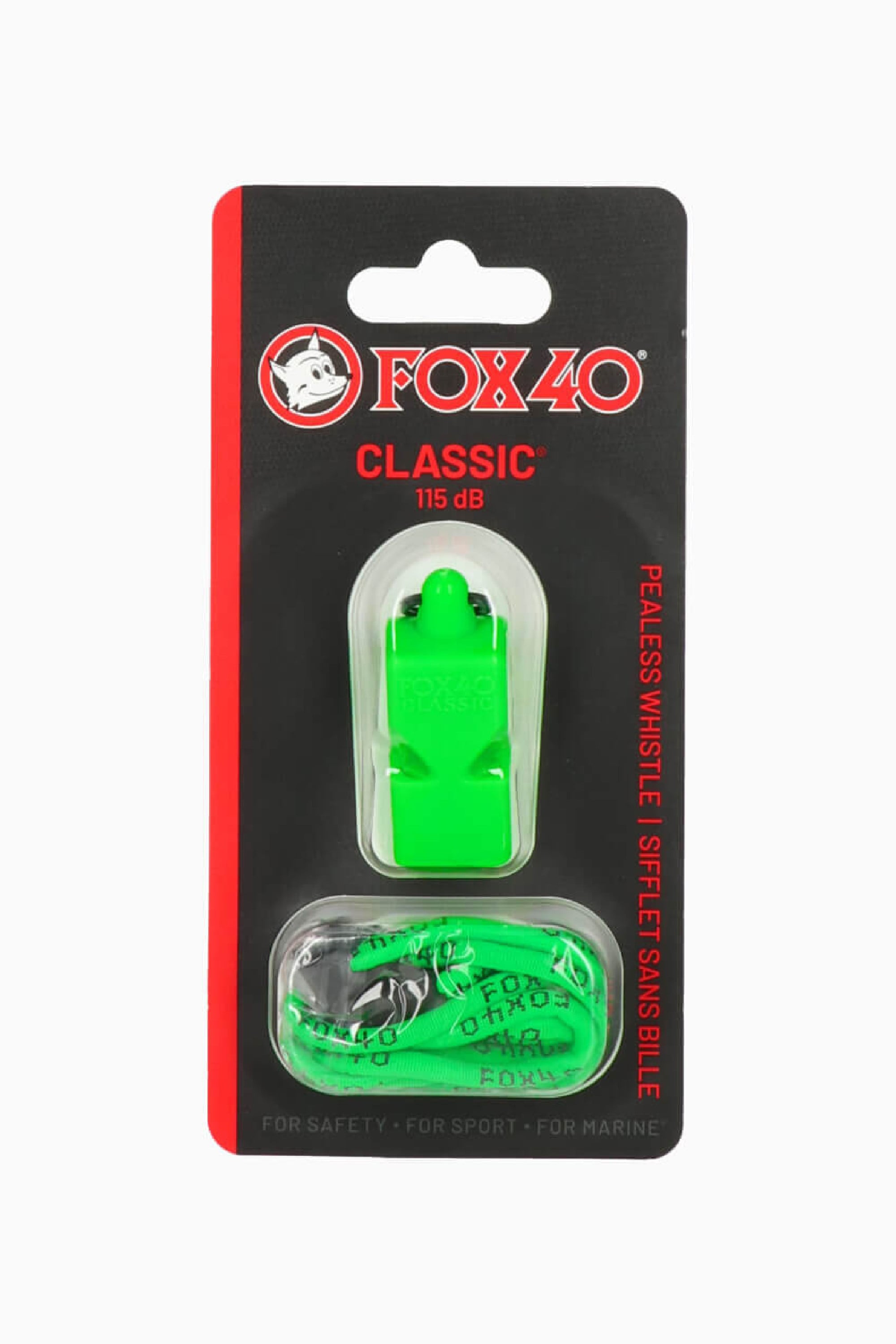 Gwizdek ze sznurkiem Fox40 Classic - Zielony