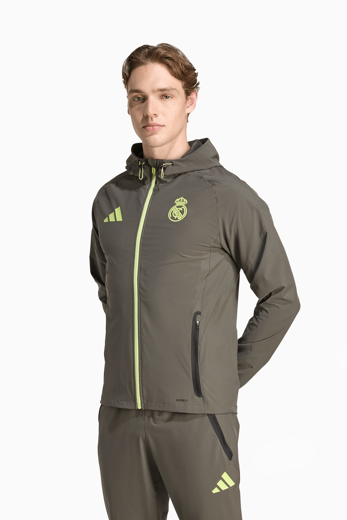 Kurtka adidas Real Madryt 25/26 Competition Vis Tech Travel - Zielony