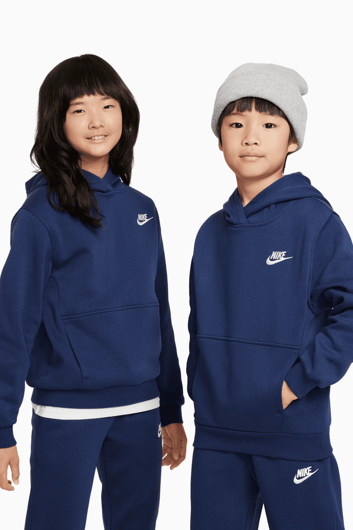 Bluza z kapturem Nike Sportswear Club Fleece Junior - Granatowy