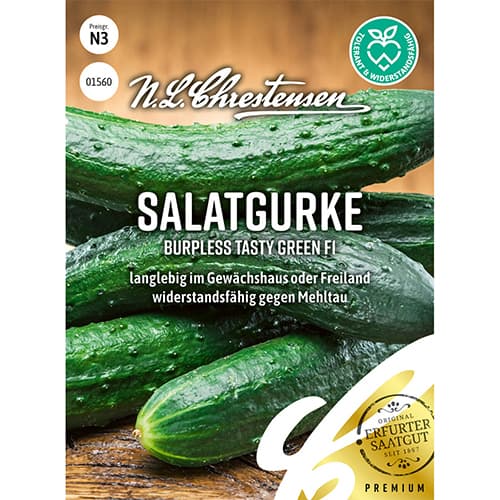 1 szt, Salatgurke Burpless Tasty Green F1 - Samen: Ilość w opakowaniu: 1 Stück