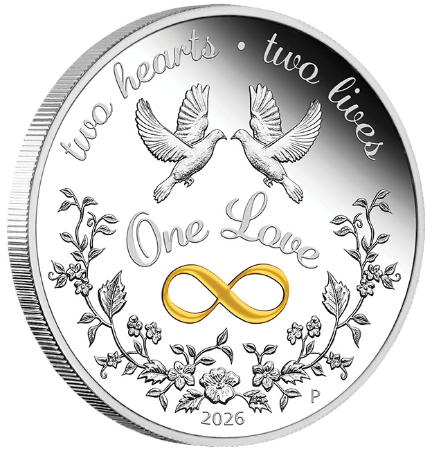 Srebrna moneta ślubna One Love 1 uncja 2026 - wysyłka 24 h! - Mennica Skarbowa