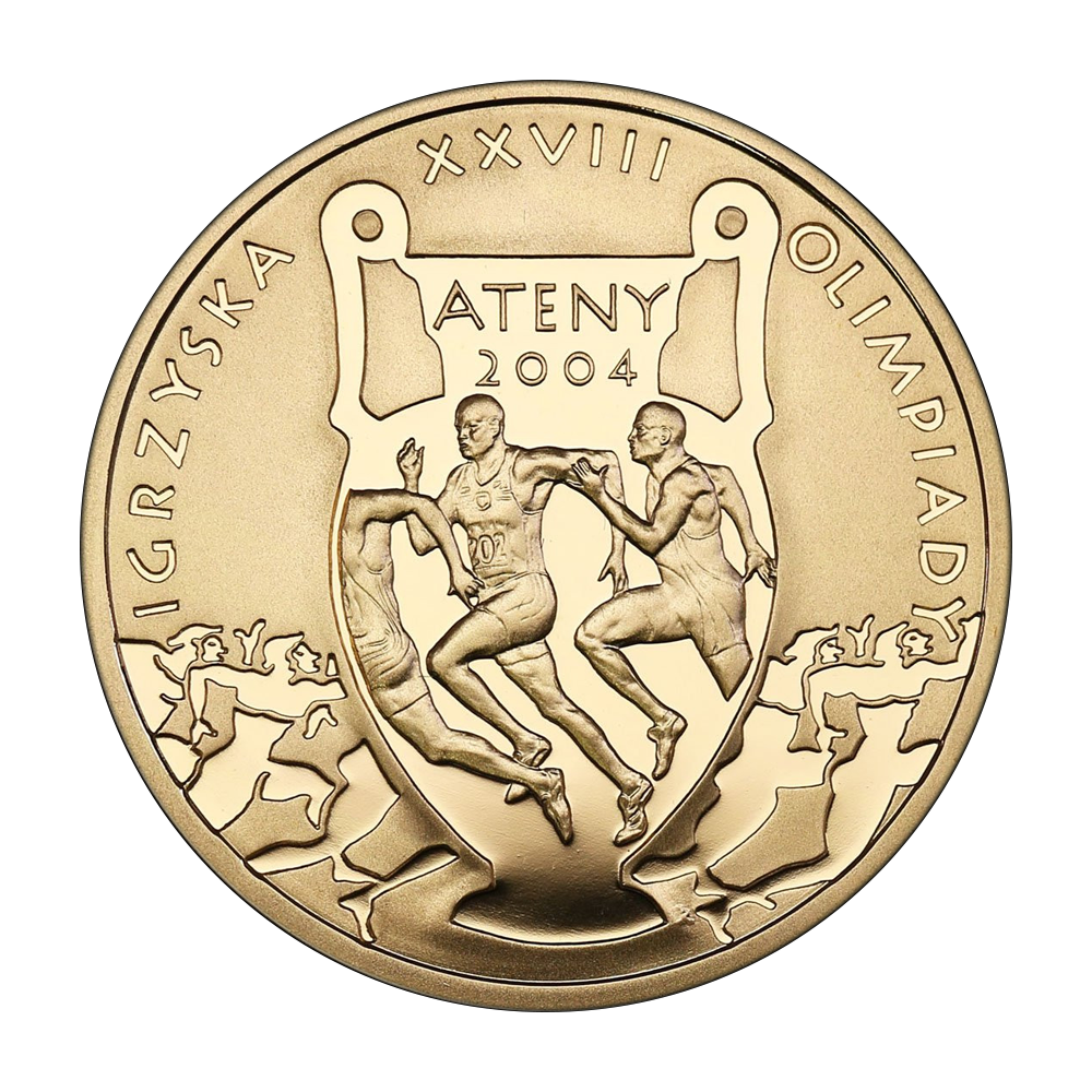 Złota moneta 200 zł Igrzyska XXVIII Olimpiady Ateny 2004 - wysyłka 24 h! - Mennica Skarbowa