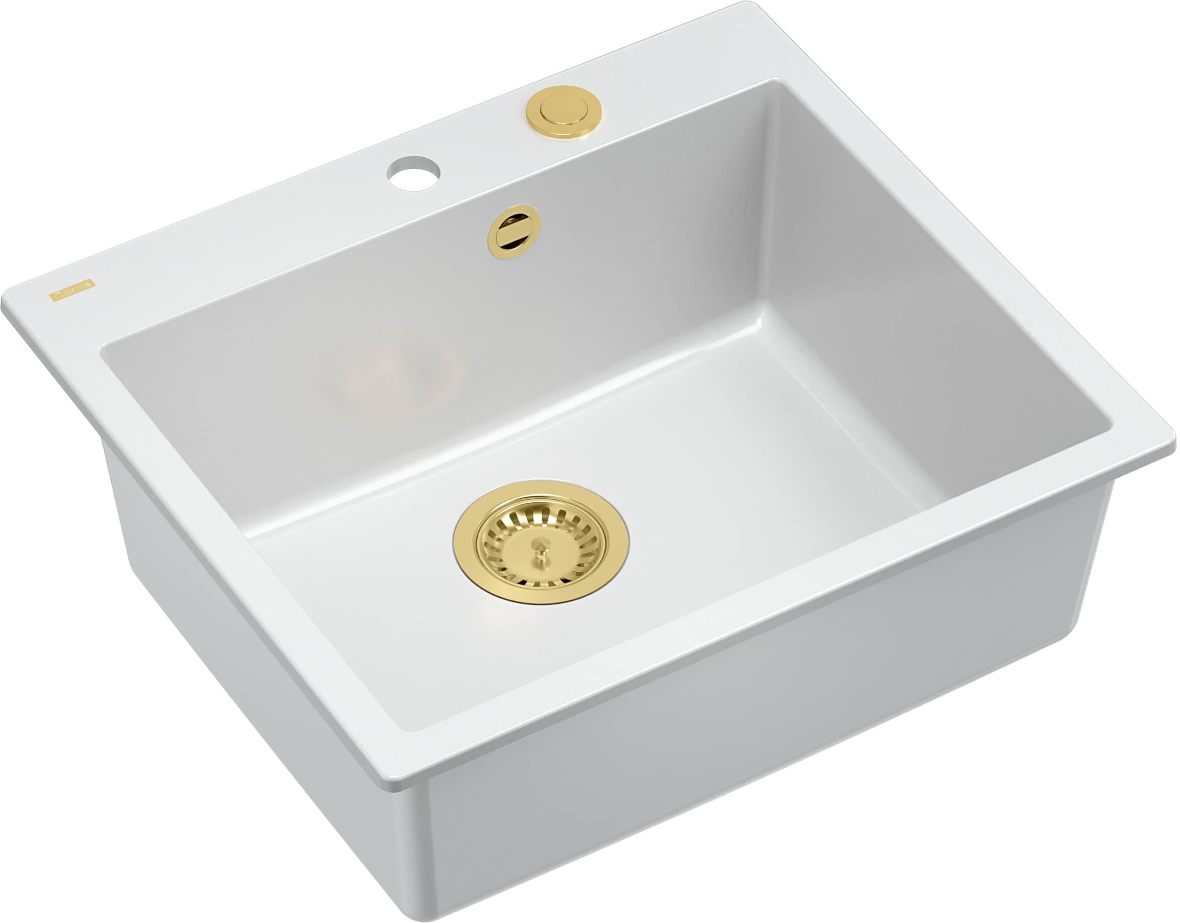 Quadron Morgan zlewozmywak GraniteQ 57x50 cm biały HB8304U1-G1_P2O - Wysyłka w 24h