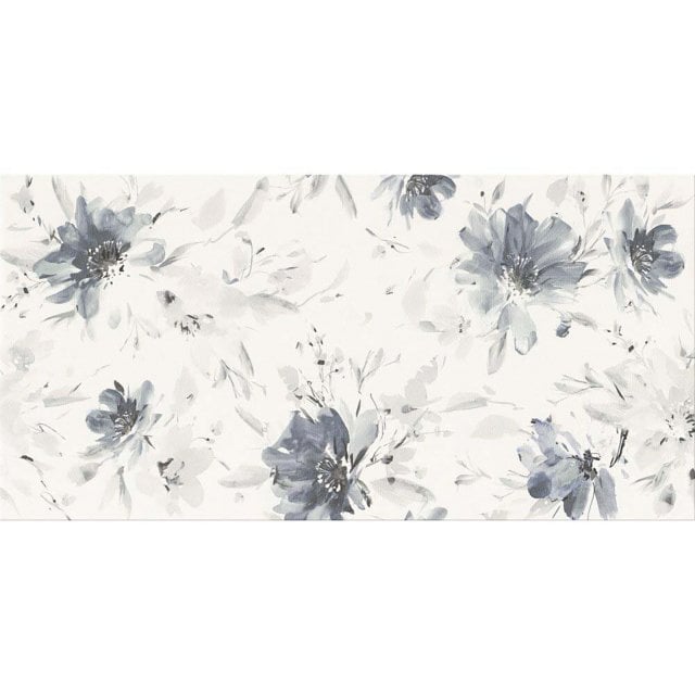 Płytka ścienna inserto FLORAL LANDSCAPE white micro 8mm 29,8x59,8 gat
