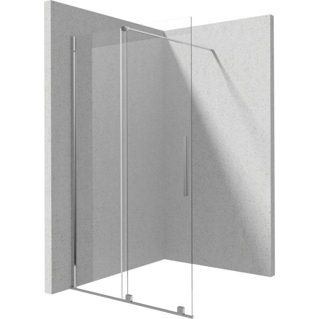 DEANTE Ścianka prysznicowa PRIZMA walk-in przesuwna 100x195 chrom KTJ
