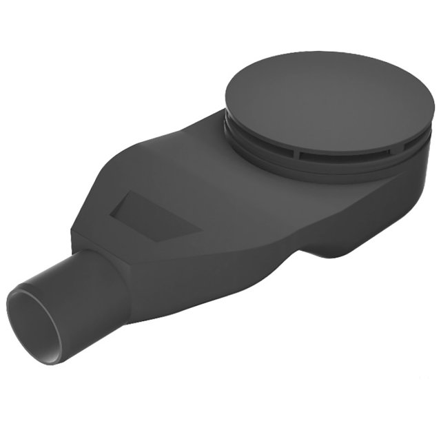 Syfon brodzikowy MARELLE 90 mm niski czarny z klapką czarną TER-0310