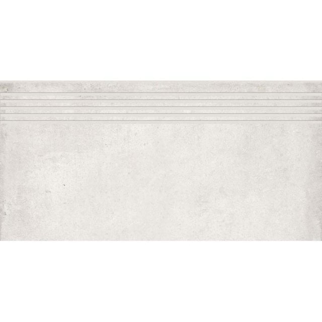 Gres szkliwiony stopnica DIVERSO white mat 8mm 29,8x59,8 gat. I