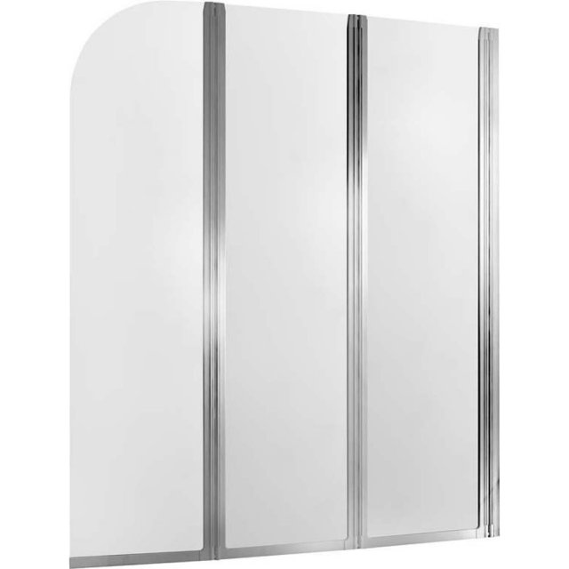 KFA Parawan nawannowy MODERN 121x140 cm 3-elementowy chrom szkło tran