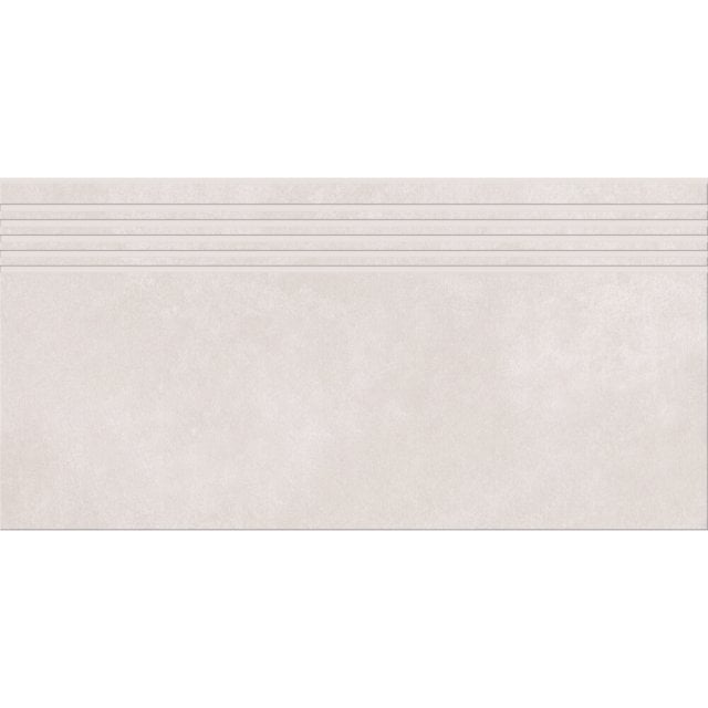 Gres szkliwiony stopnica ARES white mat 29,8x59,8 gat. I