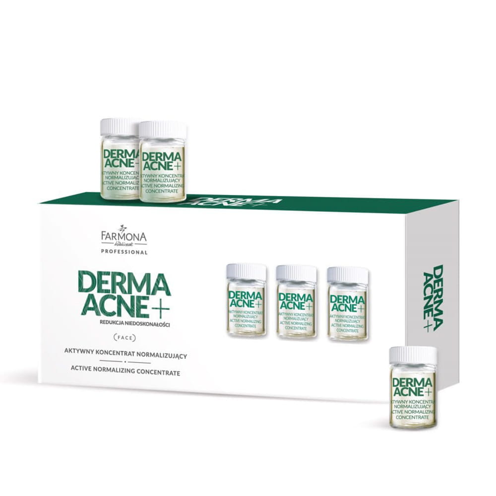 Aktywny koncentrat normalizujący redukcja niedoskonałości Farmona Professional Derma Acne 5x5 ml
