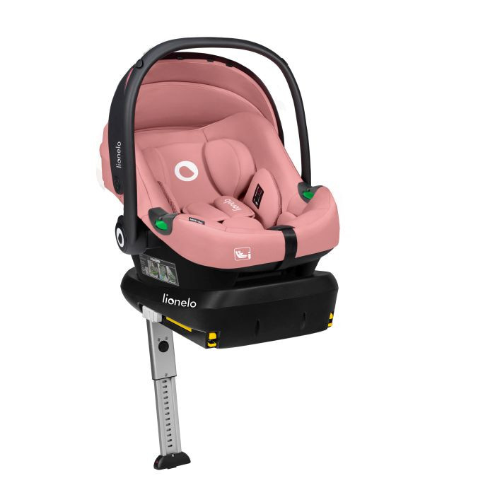 Lionelo Astrid i-Size Set - fotelik 40-87 cm z bazą Isofix-Pink Coral