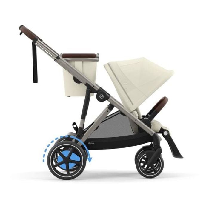 Cybex e-Gazelle S - elektryczny wózek spacerowy-Seashell Beige (Taupe Frame)