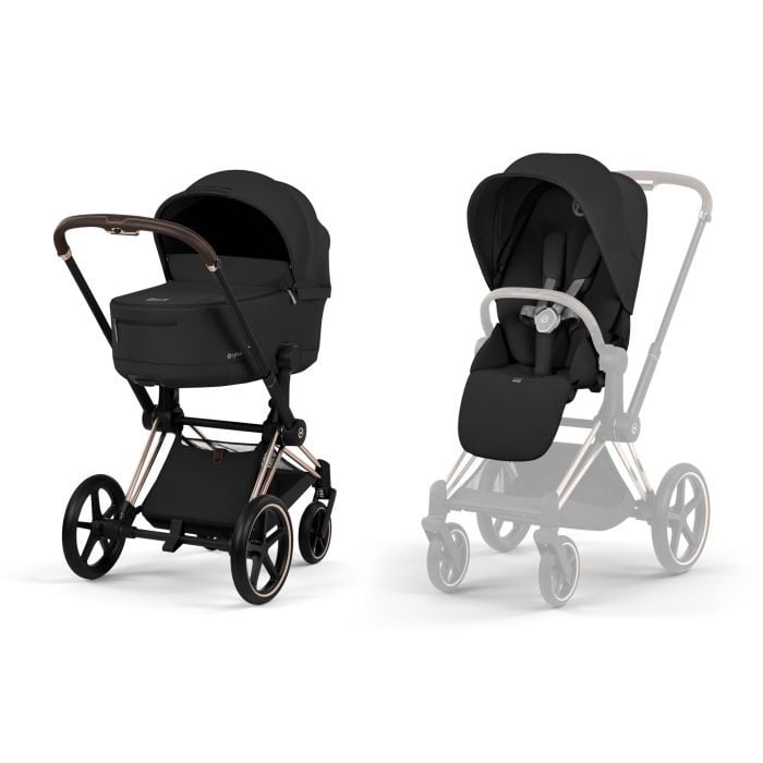 Cybex Priam 5.0 Comfort - wózek głęboko-spacerowy 2w1-Rosegold & Sepia Black