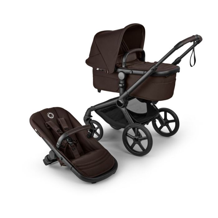 Bugaboo Fox 5 Renew - wózek głęboko-spacerowy-Black-Cocoa Brown-Cocoa Brown