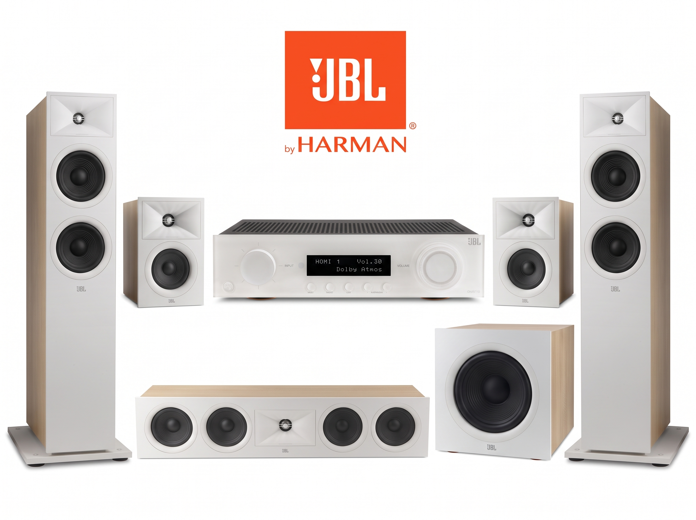 Zestaw kina domowego jbl ma710 + stage 260f + stage 245c + stage 200p