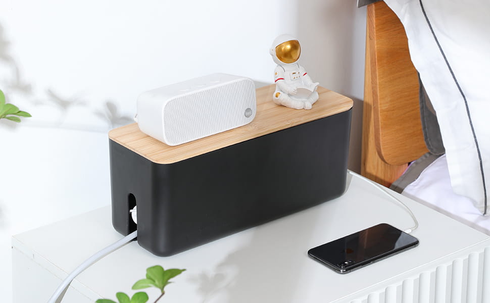 Organizer na Kable Listwy AG381D drewno Czarny - Henryx24