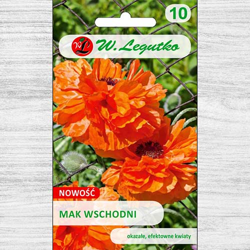 1 szt, Mak wschodni pełnokwiatowy - Nasiona: Ilość w opakowaniu: 0.5 g