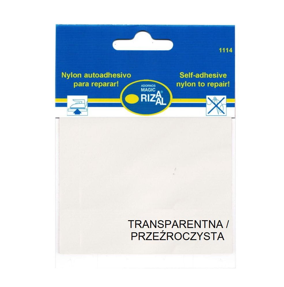 łatka nylonowa wodoodporna, samoprzylepna RIZAL kol. transparentny