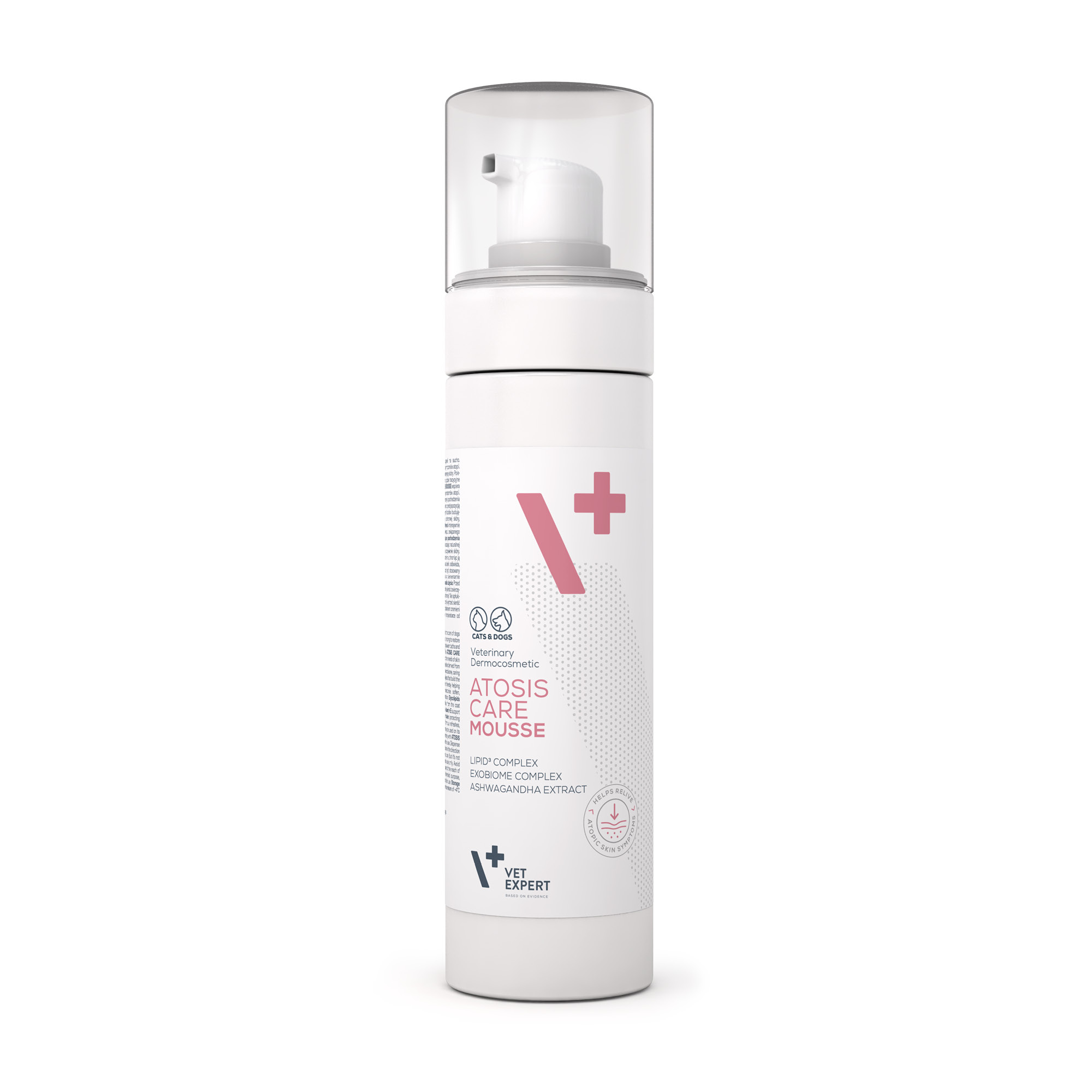 Atosis Care Mousse | VET EXPERT | 150 ml | Pianka do kąpieli na sucho dla psów i kotów z atopią