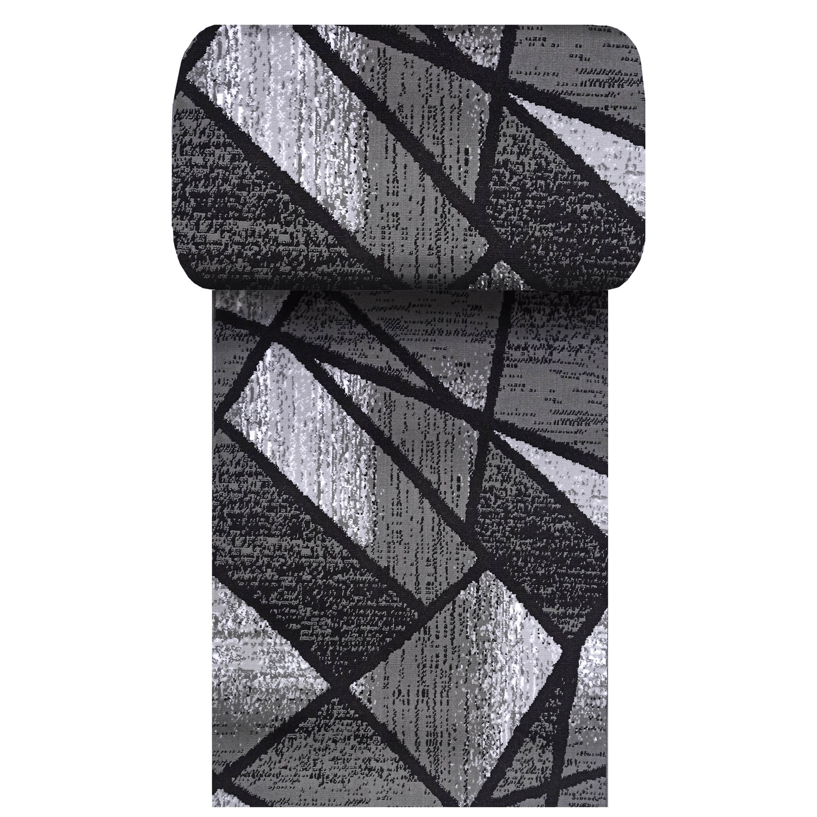 Chodnik Selma 06 - szary geometryczny - szerokość od 80 cm do 120 cm
