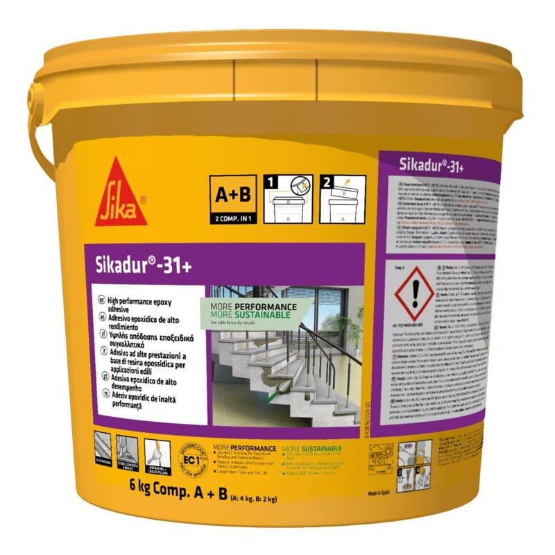SIKA SIKADUR 31+ 6KG (AB) ŻYWICA EPOKSYDOWA DO NAPRAW, KLEJ KONSTRUKCYJNY EPOKSYDOWY (DAWNIEJ SIKADUR 31CF NORMAL)