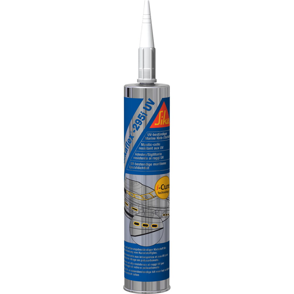 KLEJ DO WKLEJANIA SZYB Z TWORZYW SZTUCZNYCH SIKAFLEX 295 UV BIAŁY 300ML