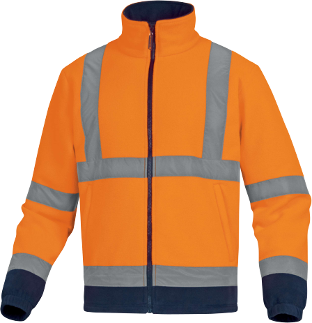 Bluza polarowa Delta Plus Zenith, ostrzegawcza, rozmiar M, pomarańczowa