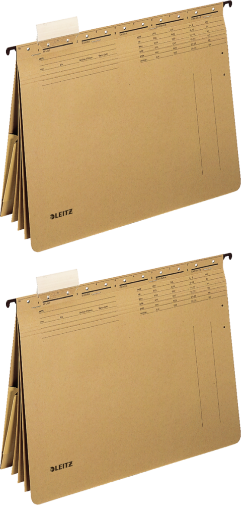 Leitz Alpha skoroszyt zawieszany A4 348×268 mm z przekładkami brązowy