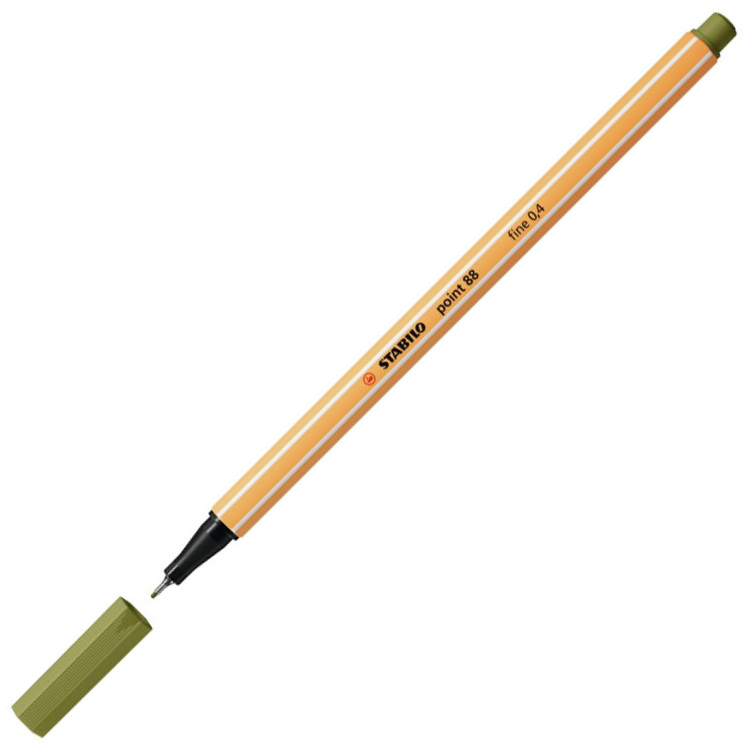 Stabilo Point 88 cienkopis 0,4 mm, zieleń błotna