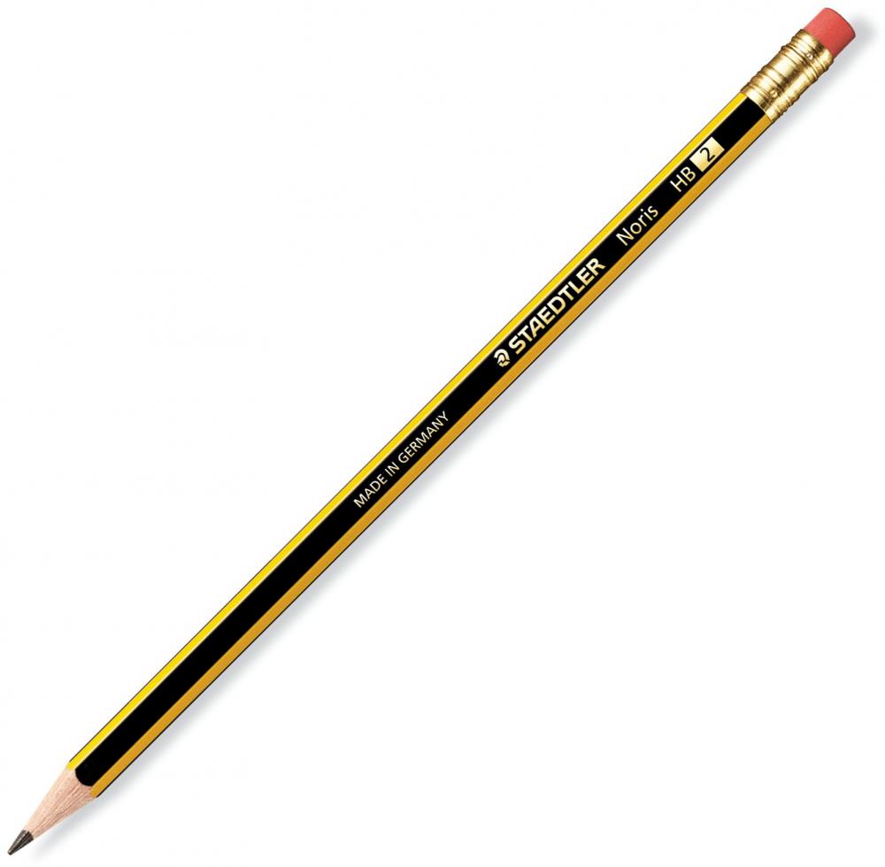 Staedtler Noris ołówek HB z gumką, czarno-żółty