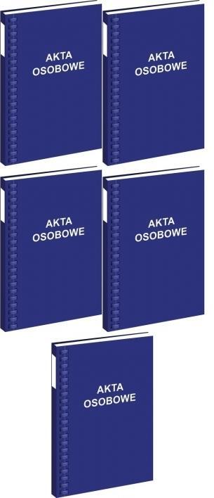Teczka do akt osobowych Interdruk bigowana A4 niebieska