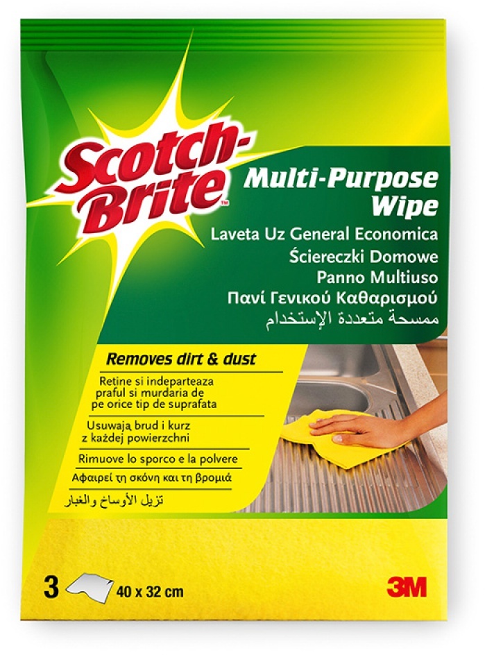 Scotch Brite ściereczki z mikrofibry 3 szt. mix kolorów