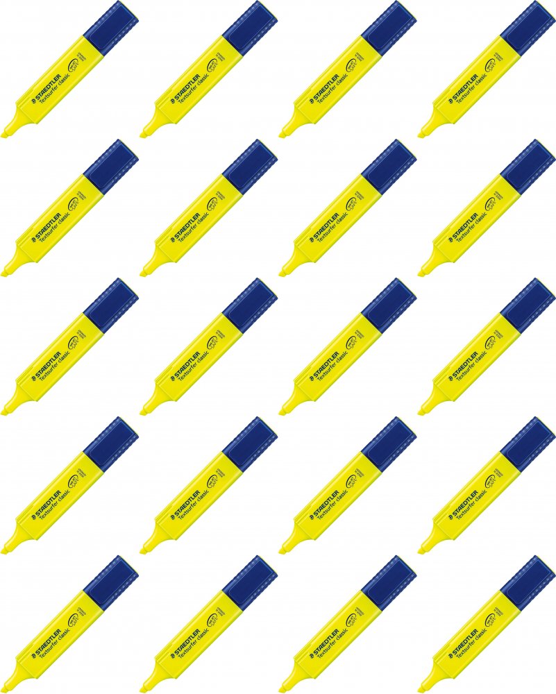 Zakreślacz Staedtler ścięty 5 mm żółty