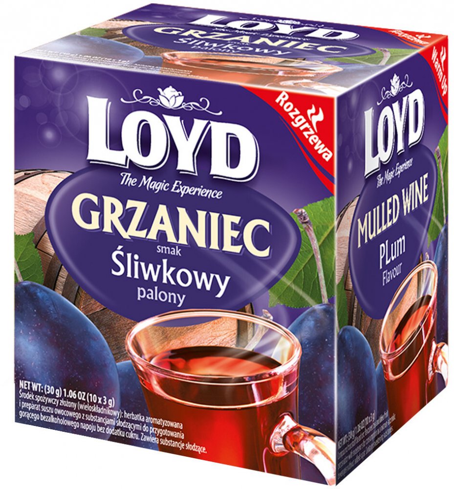 Loyd Herbata czarna Grzaniec śliwkowy w kopertach 10 x 3 g