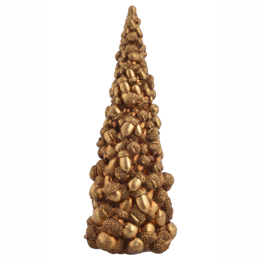 Figurka Choinka ceramiczna złote żołędzie 38 cm