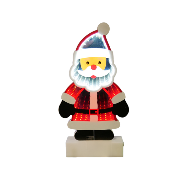 Mikołaj LED 3D efekt lustra 15x27,5cm