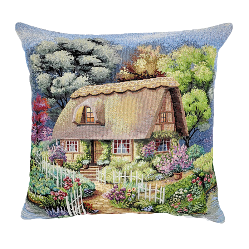 Poszewka na poduszkę 40x40cm domek Chenille