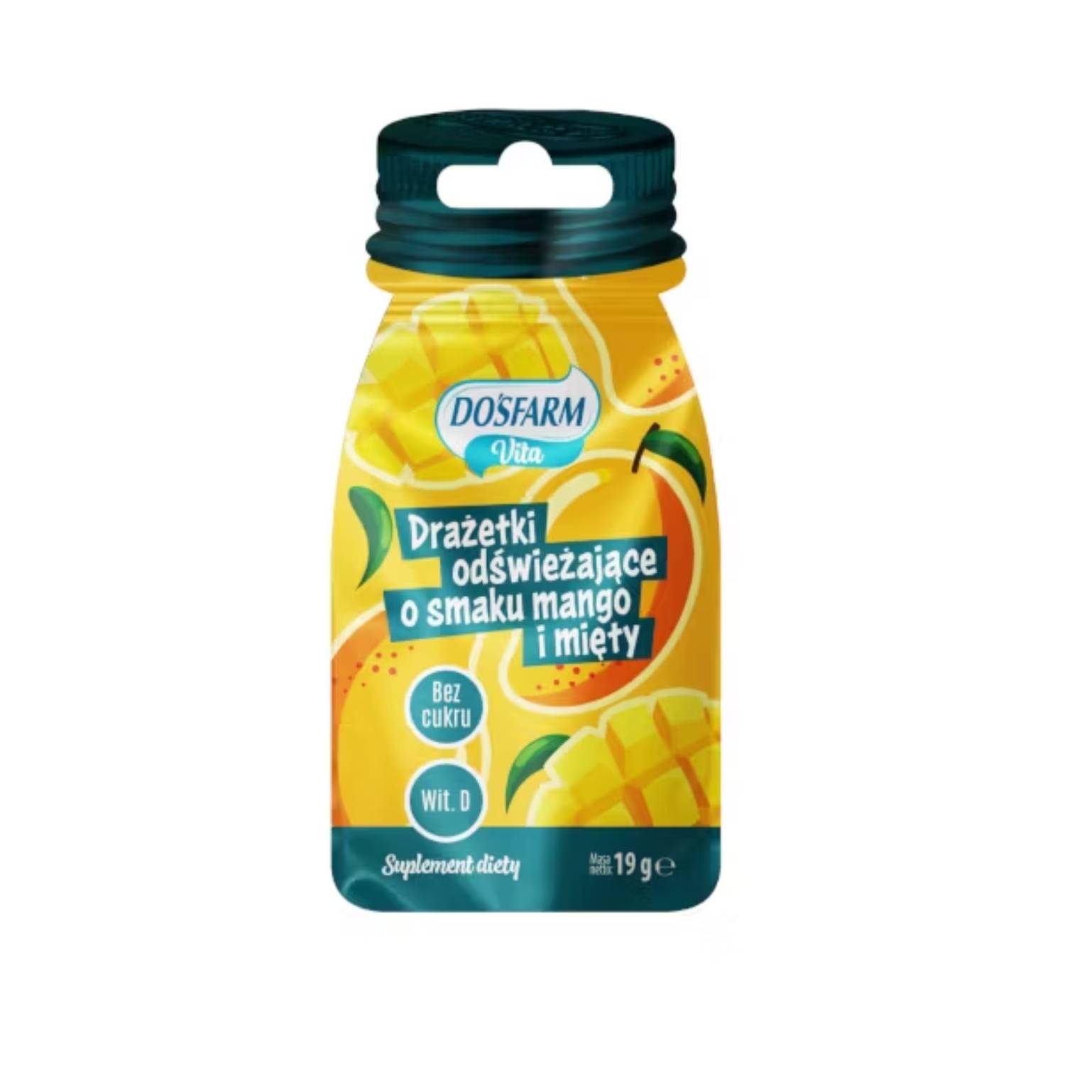 Dosfarm vita - drażetki odświeżające, mięta i mango, 19 g