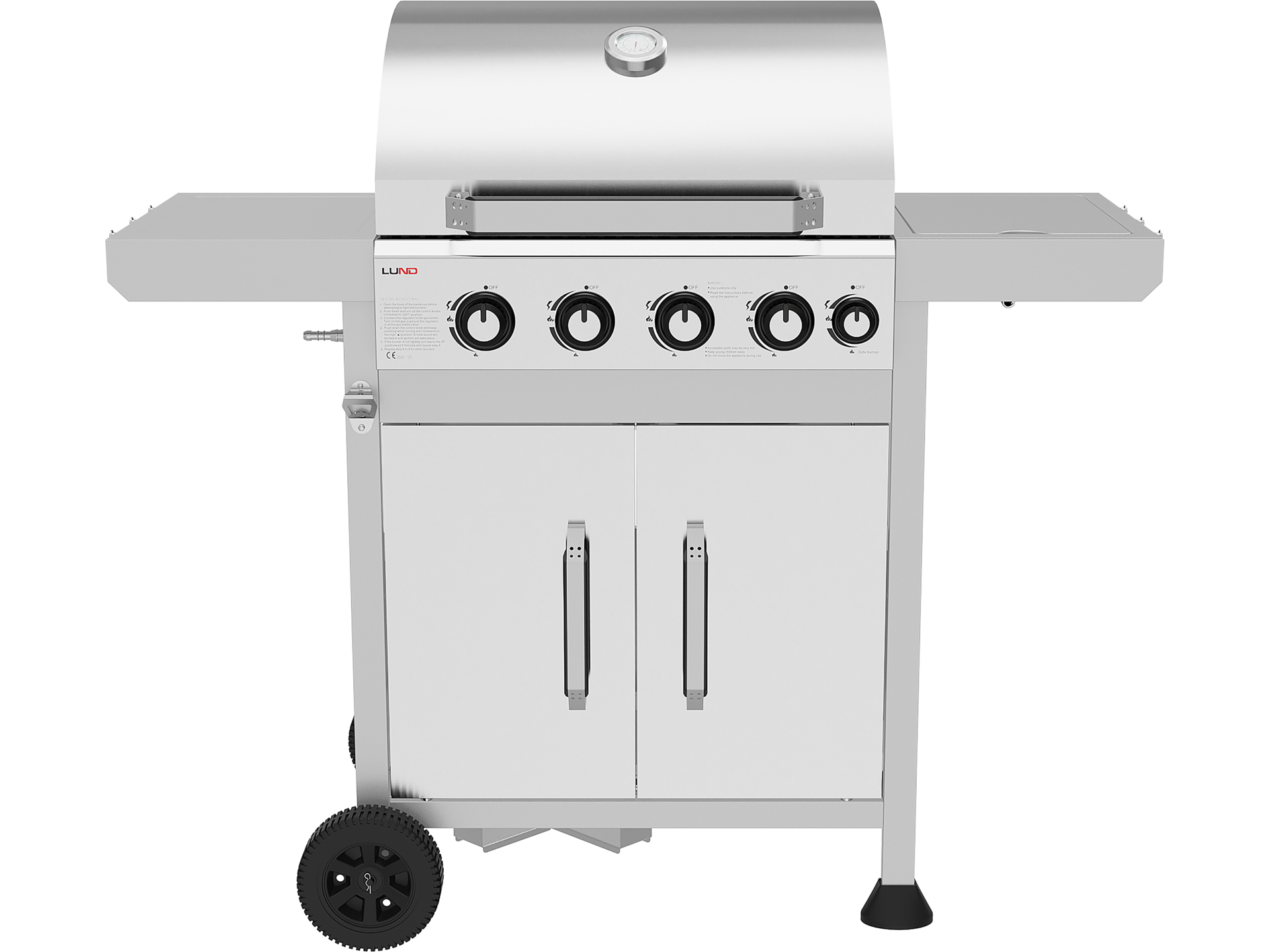 Grill gazowy 4+1 żeliw ruszt, 14,5kW LUND 99637