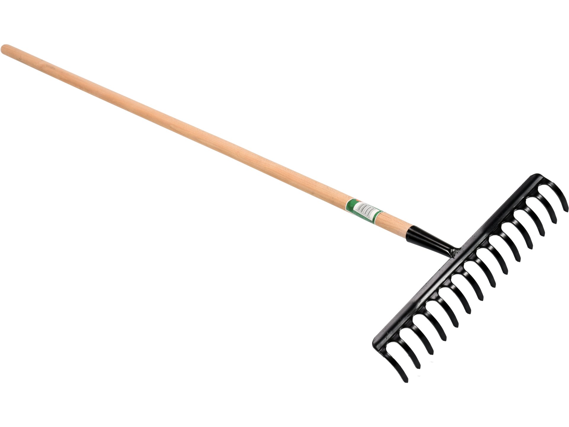 Grabie metalowe ogrodowe FLO 14 zębów stalowe z trzonkiem 140cm do liści 35784