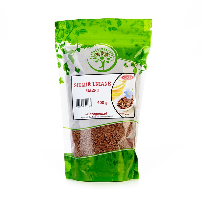 Siemię lniane ziarno 400g