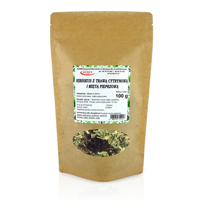 Hibiskus z trawą cytrynową i miętą pieprzową 100 g