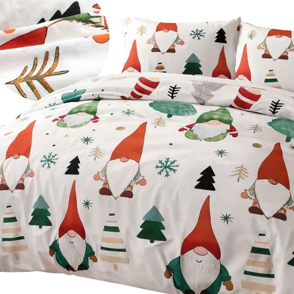 Pościel flanelowa, gruba FLANELA 160x200 wz. 31517/2 kolekcja FlaneLOVE