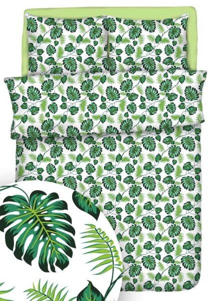 Poszewka 70x80 - KORA bawełniana wz. Liście palm