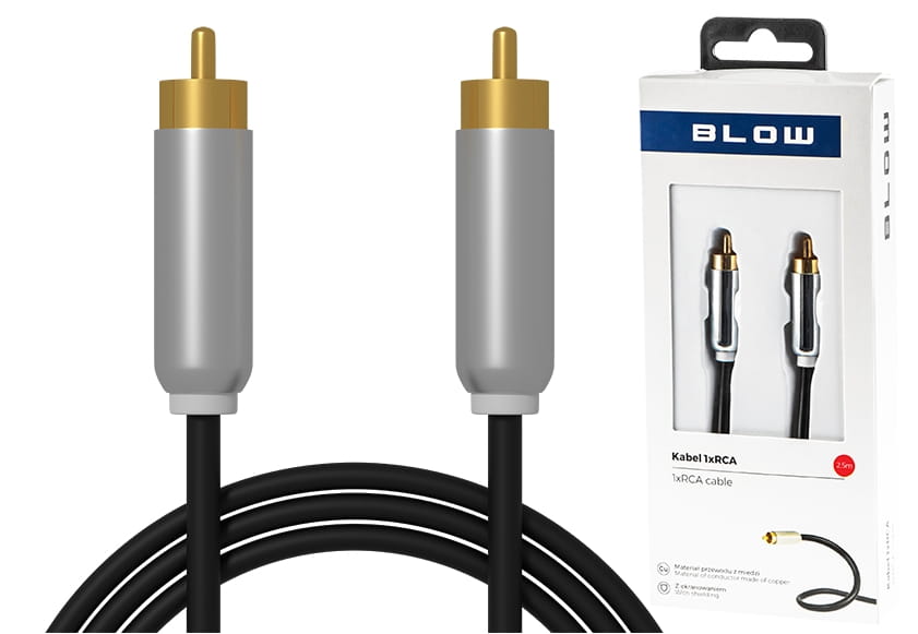 BLOW Kabel 1xRCA - 1xRCA (chinch) 1m 91-260 - Henryx24