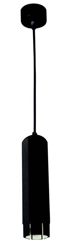 Czarna lampa wisząca tuba do salonu TUBA metal aluminium
