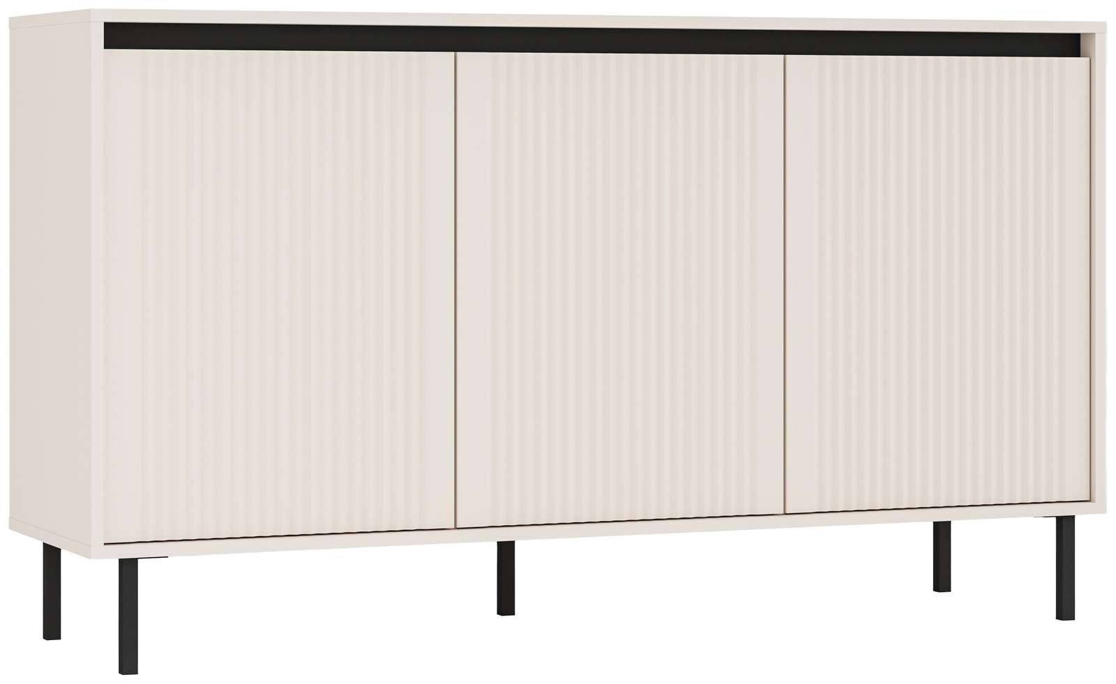 Nowoczesna komoda trzydrzwiowa 148 cm z frezowanymi frontami OMEGA
